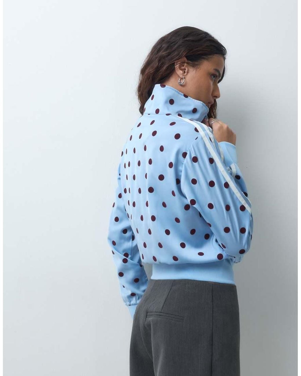 Adidas Originals Blue Satin Track Top