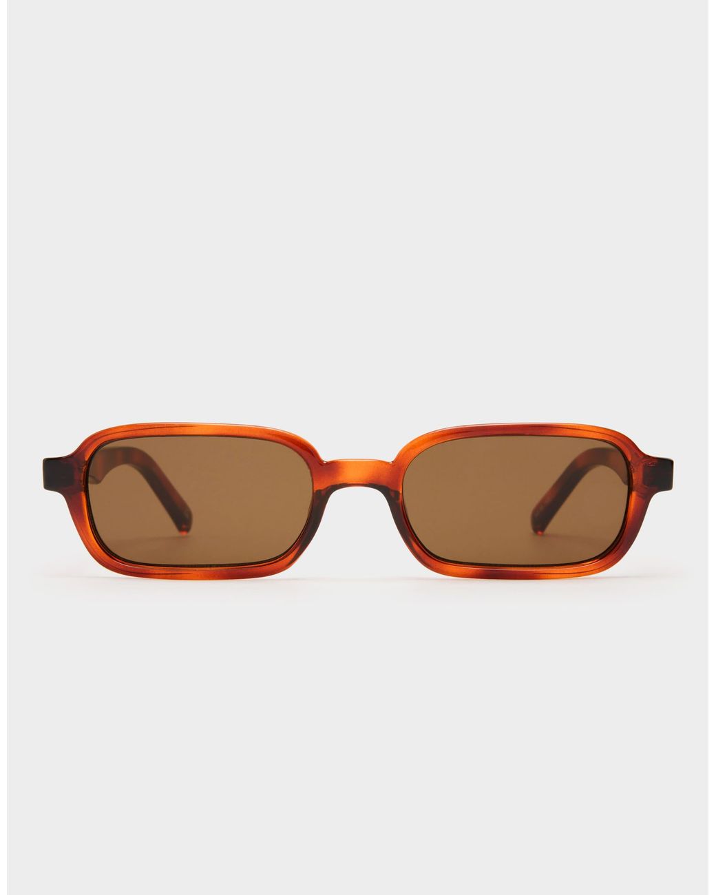 Le Specs Brown – pilferer – rechteckige sonnenbrille