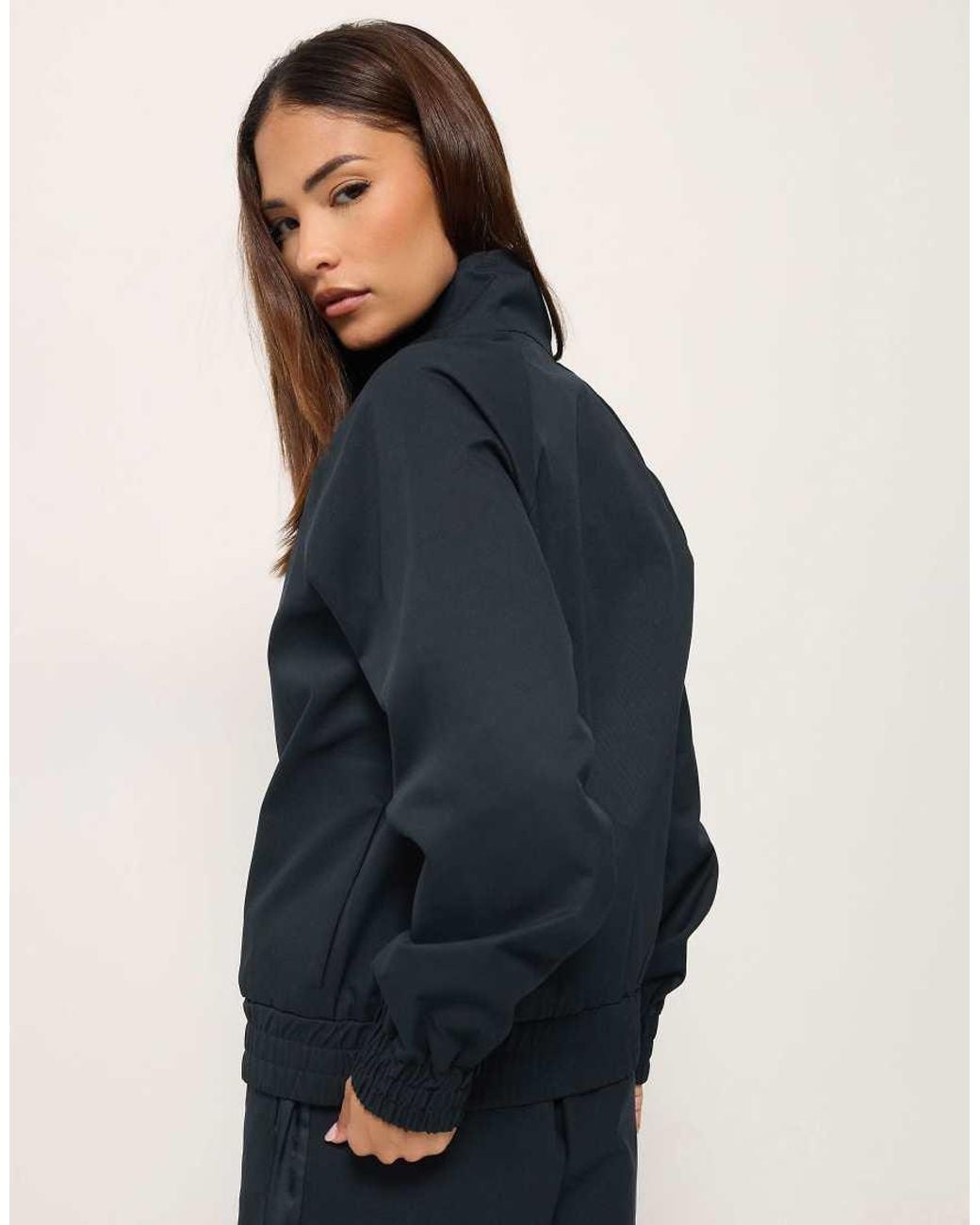 PixieGirl Blue Petite Funnel Neck Jacket