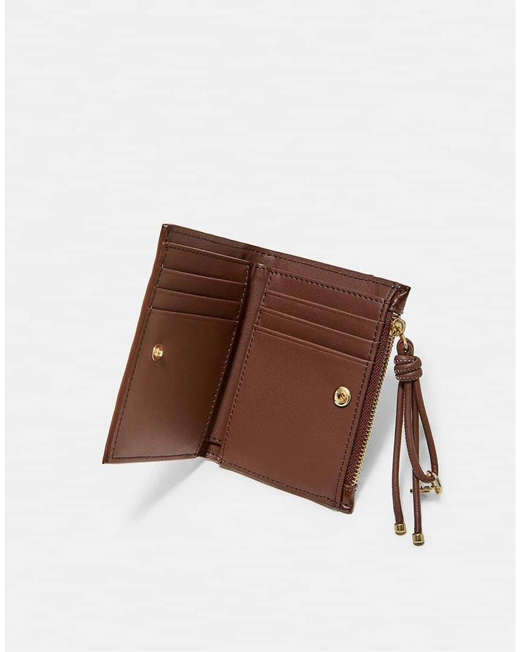Stradivarius White Purse With Zip Pull Detail