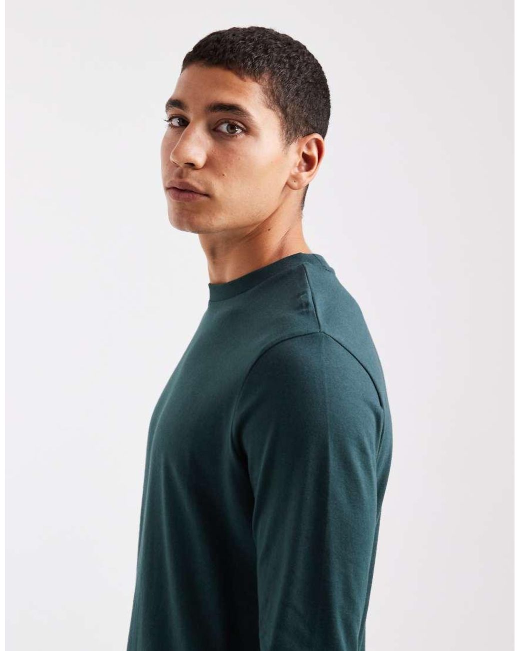 ASOS Blue Essentials 2 Pack Regular Fit Long Sleeves T-Shirt for men