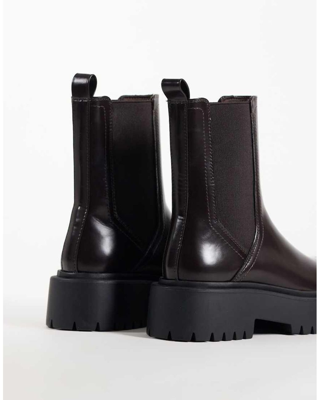 ASOS Black Ashton Chunky Chelsea Boots