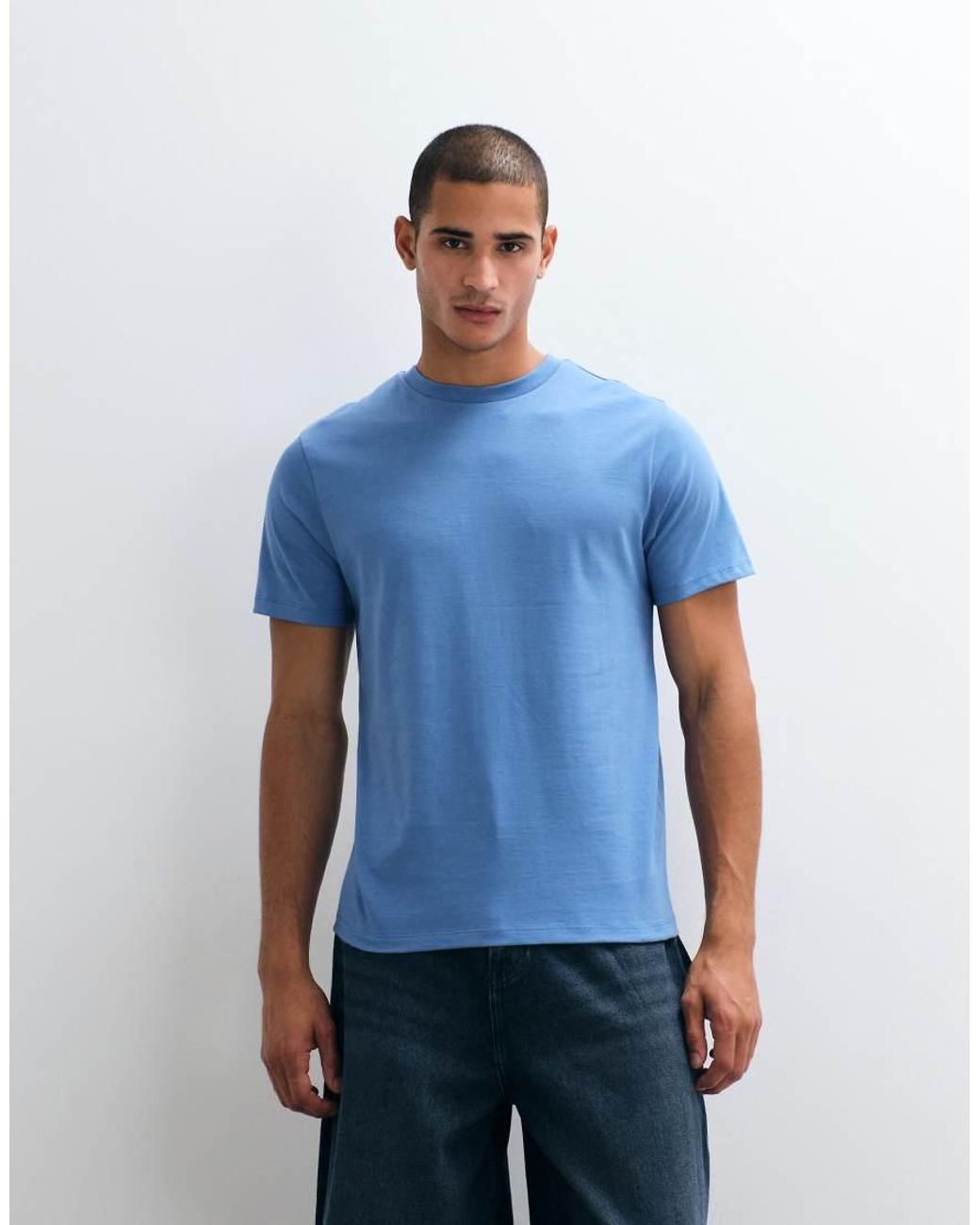 ASOS Blue Essentials Regular Fit T-shirt for men