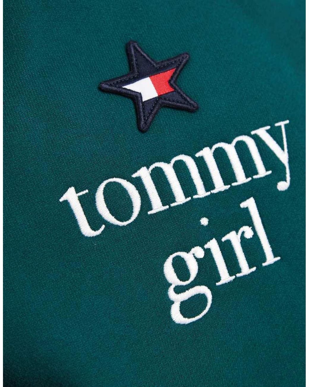 Tommy Hilfiger Green Tommy Girl Star Logo Hoodie