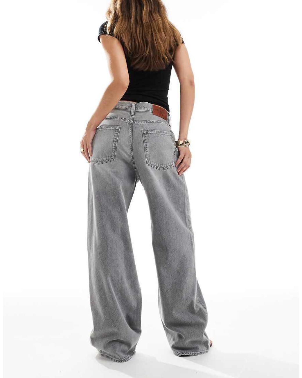 Calvin Klein Gray Low Rise baggy Jeans