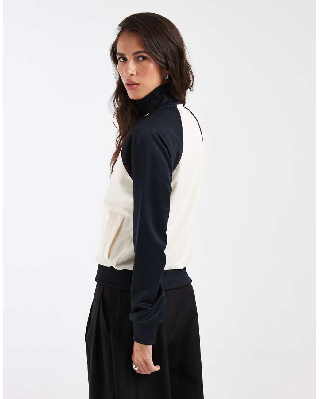 Fred Perry White Colour Block Track Jacket