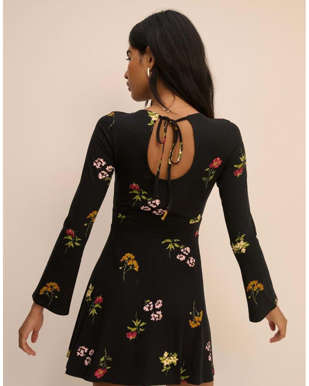 Nobody's Child Natural Floral Jersey Tate Mini Dress