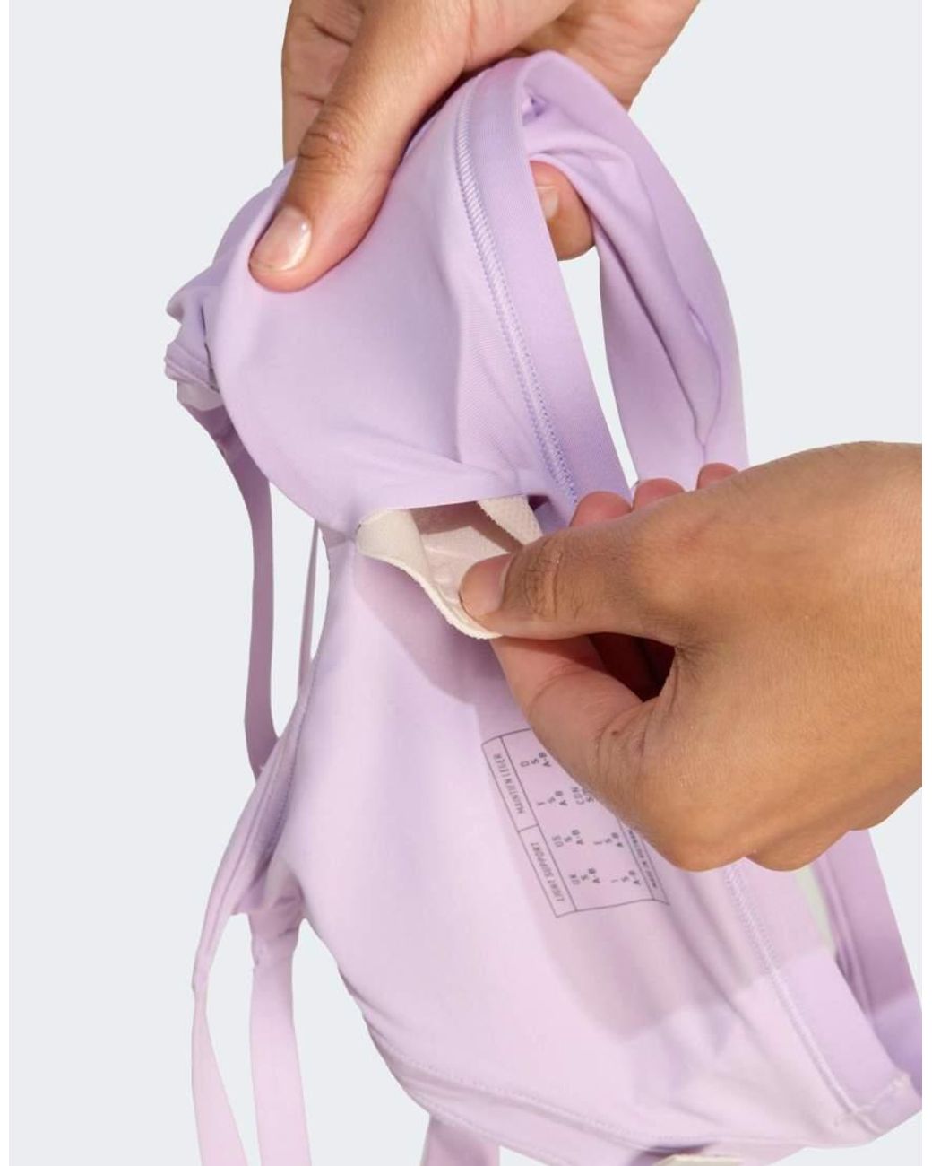 Adidas Originals Purple Adidas Training Aeroimpact Luxe Training Light-Support Bra