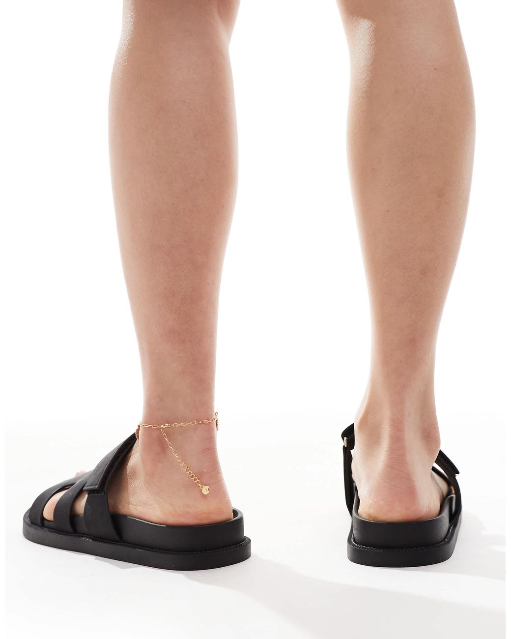 SEQWL Black Kidman Sandals With Straps