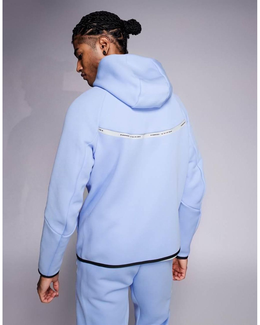 Nike Blue Tech Fleece Reflective Full Zip Hoodie for men