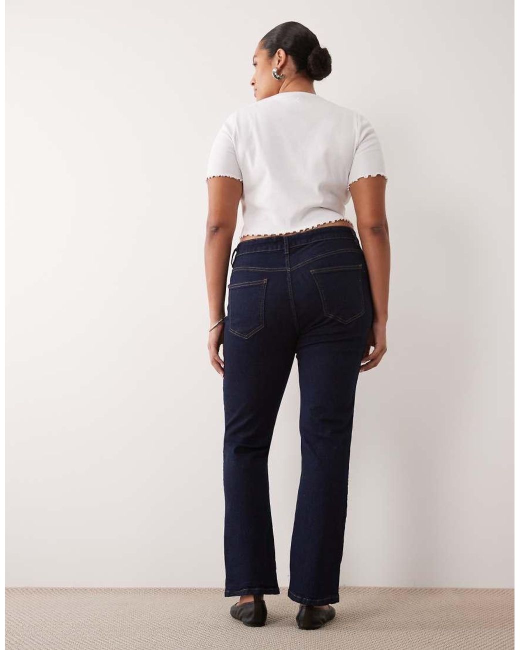 ASOS Blue Asos Design Curve Slim Pencil Heel Jean