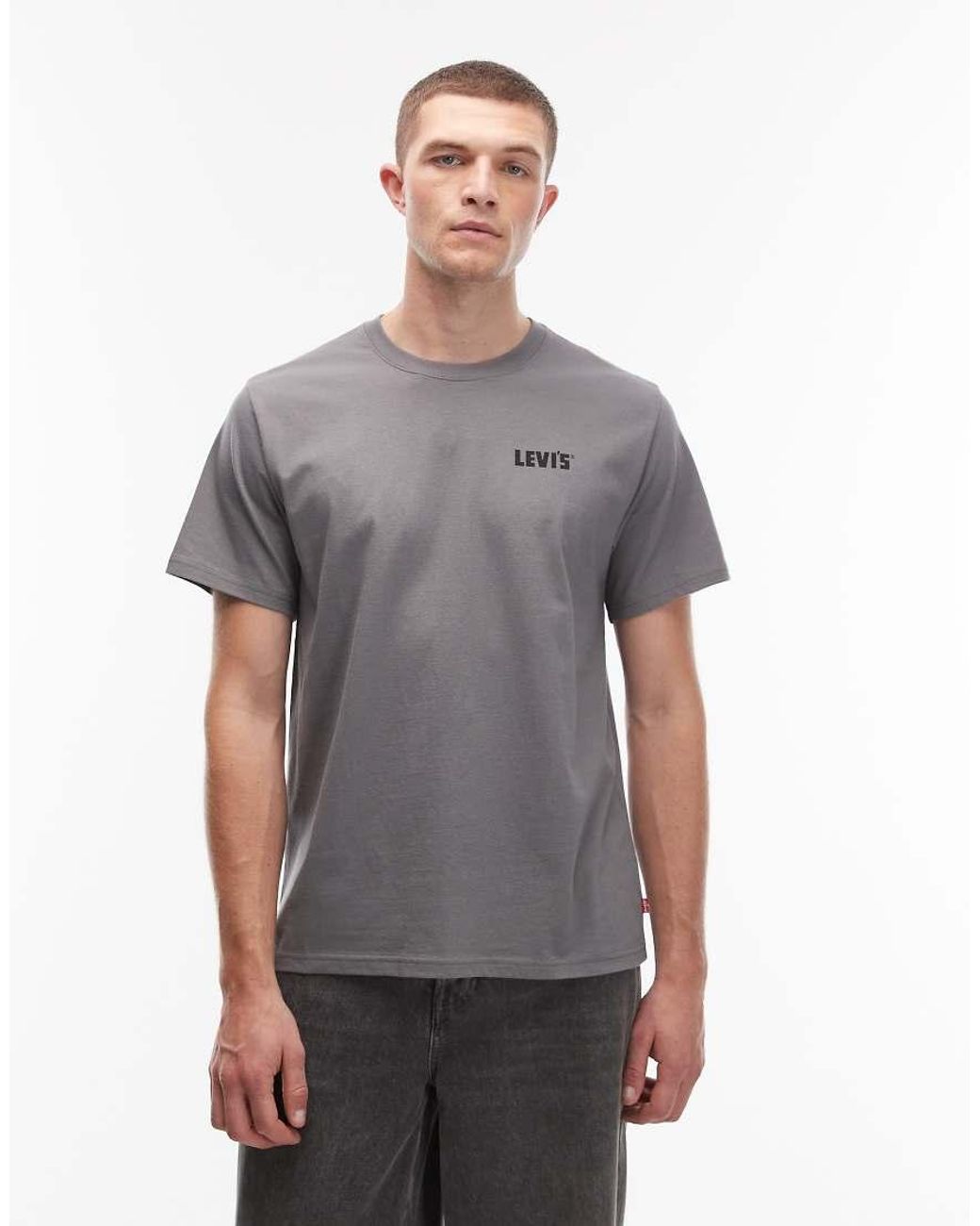 Levi's Gray Western Back Graphic Relaxed T-shirt for men