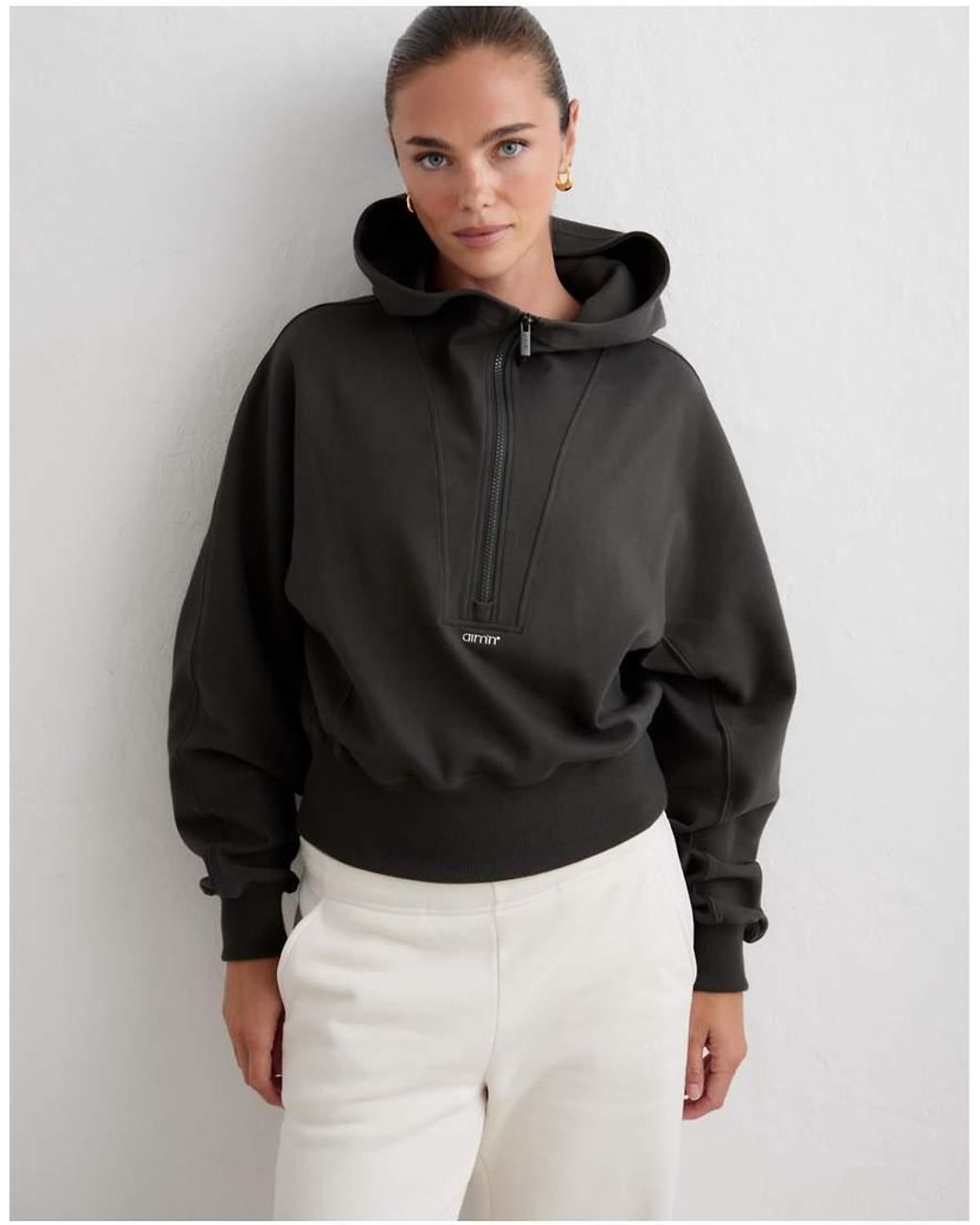 Aim'n Black Dark Ivy Sportif Half Zip Hood