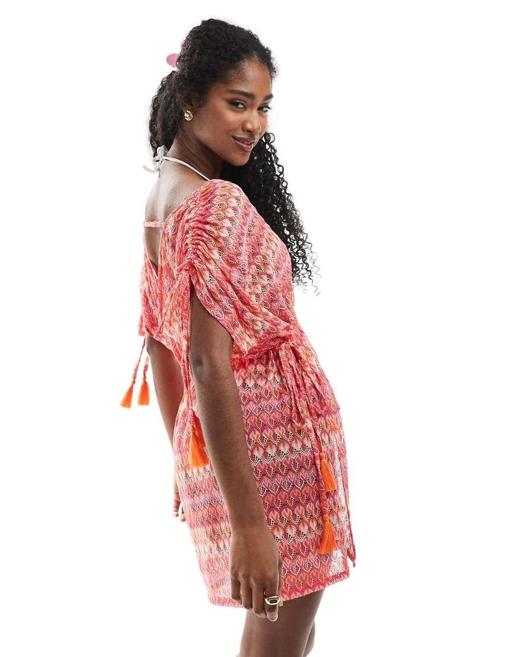 Accessorize Red Accesorize Crochet Mini Beach Dress