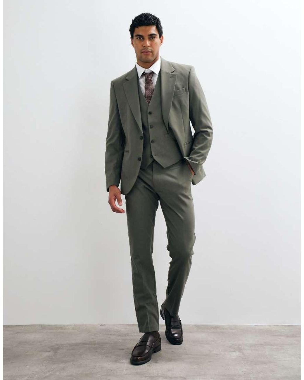 ASOS Gray Slim Suit Waistcoat for men