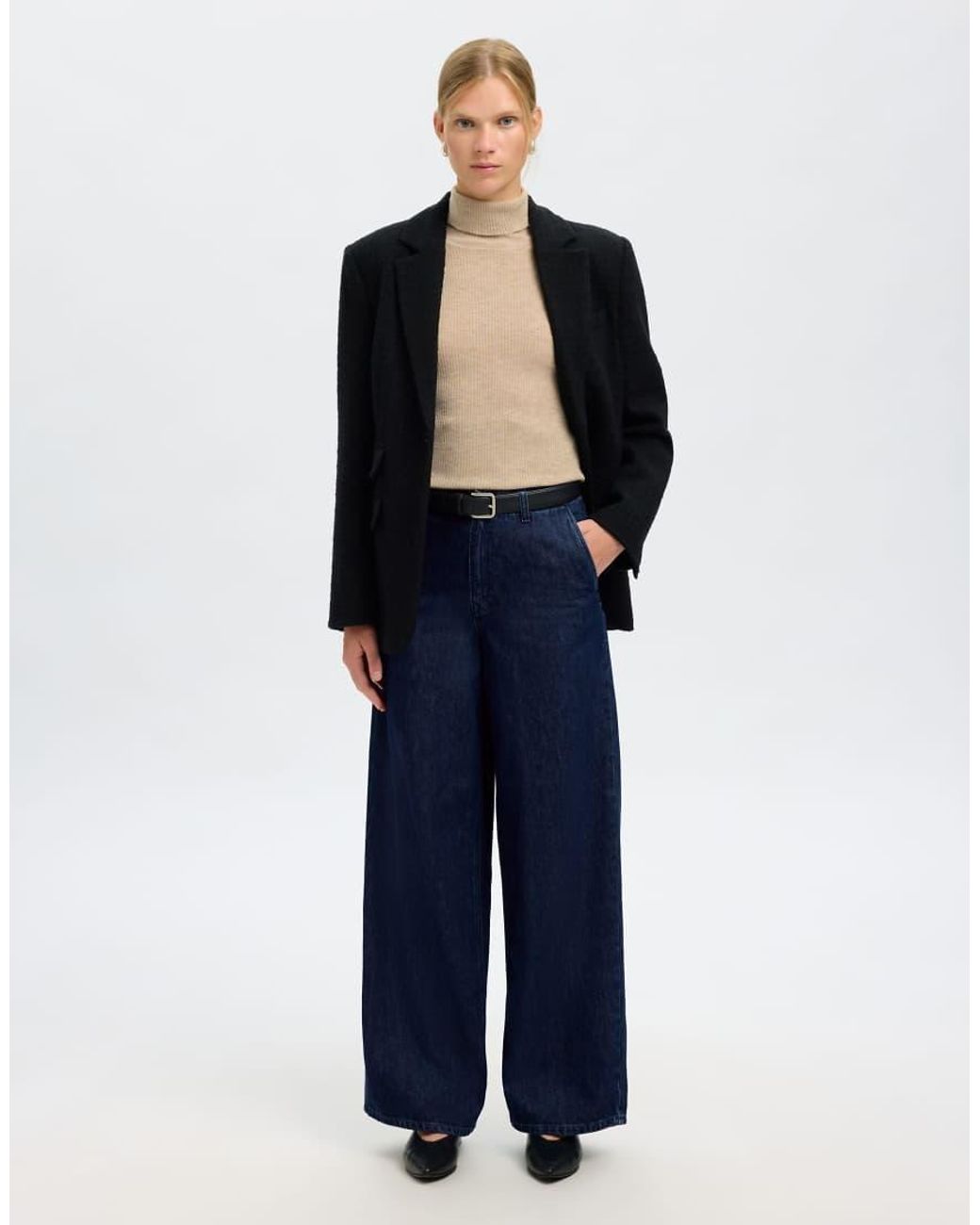 SELECTED Blue High Waisted Jeans