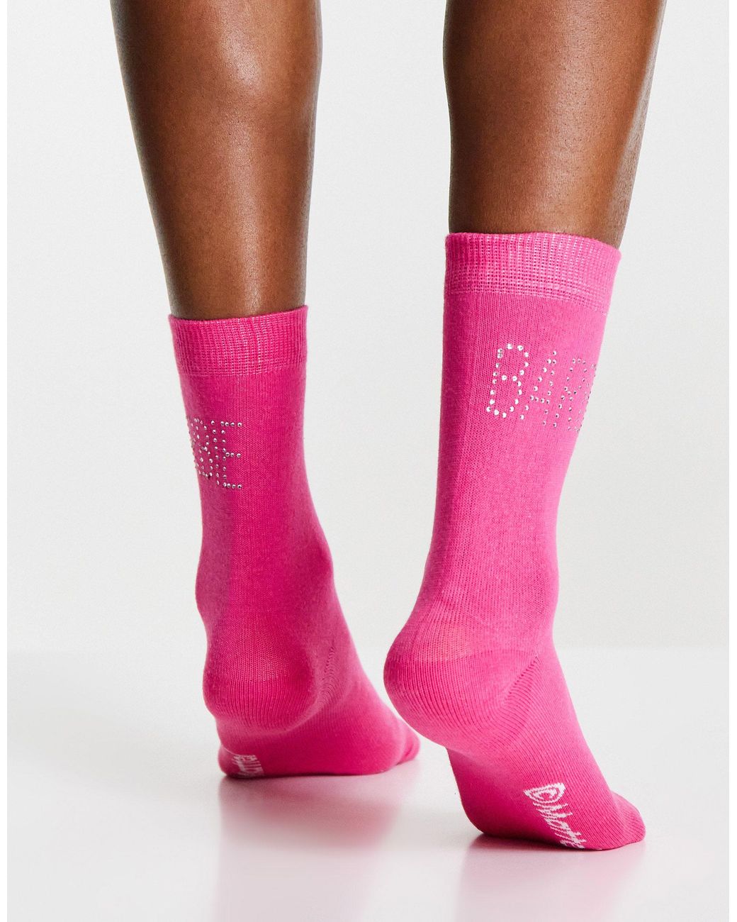 X barbie - chaussettes avec logo à strass - vif Coton Skinnydip London en  coloris Rose - Lyst