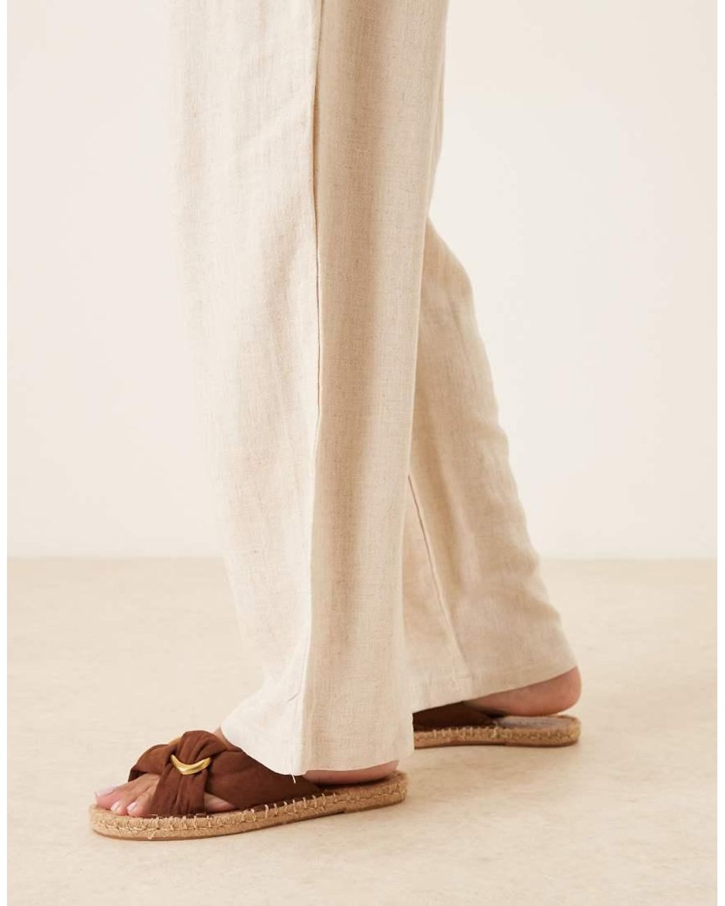ASOS Natural Jade Knotted Espadrille Mules