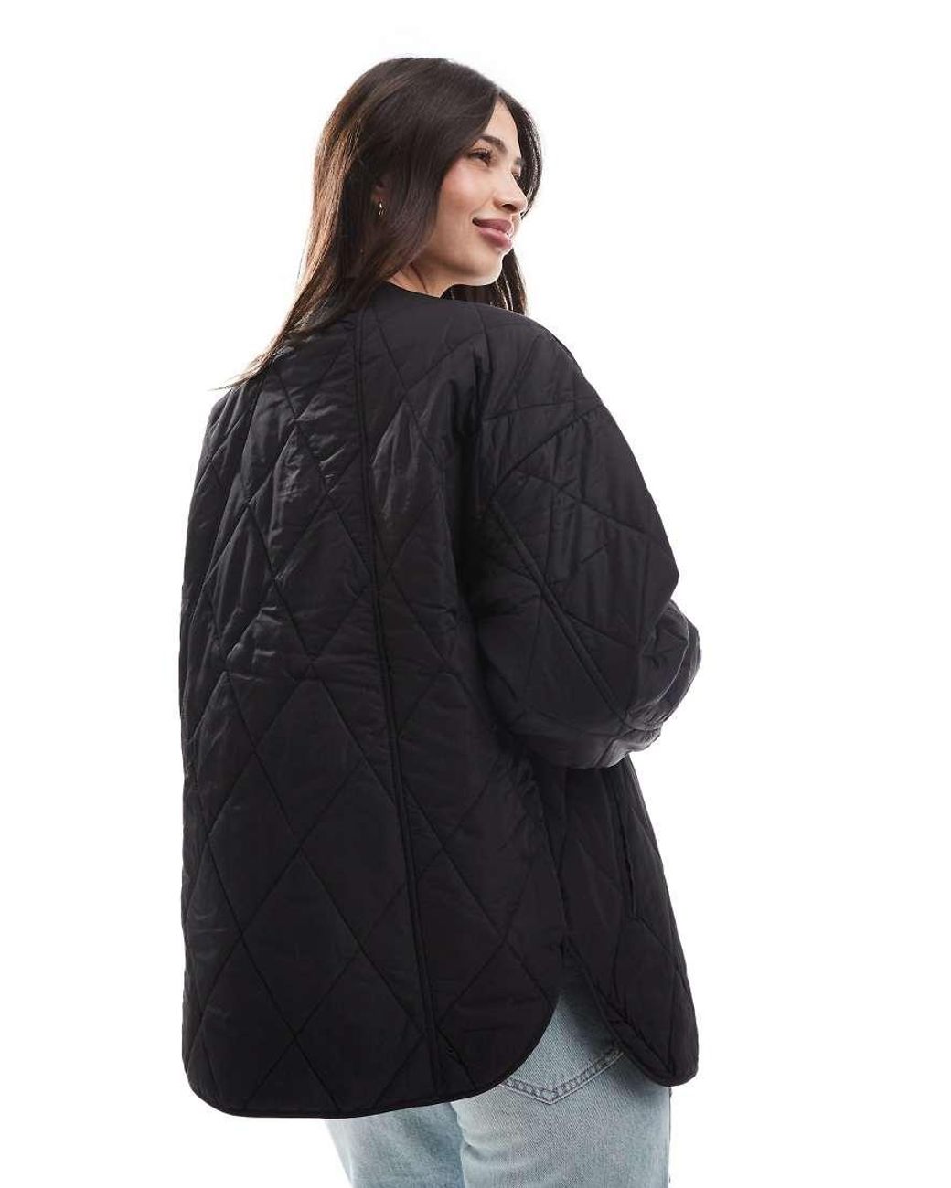 Pieces Blue Quilted Lightweight Jacket