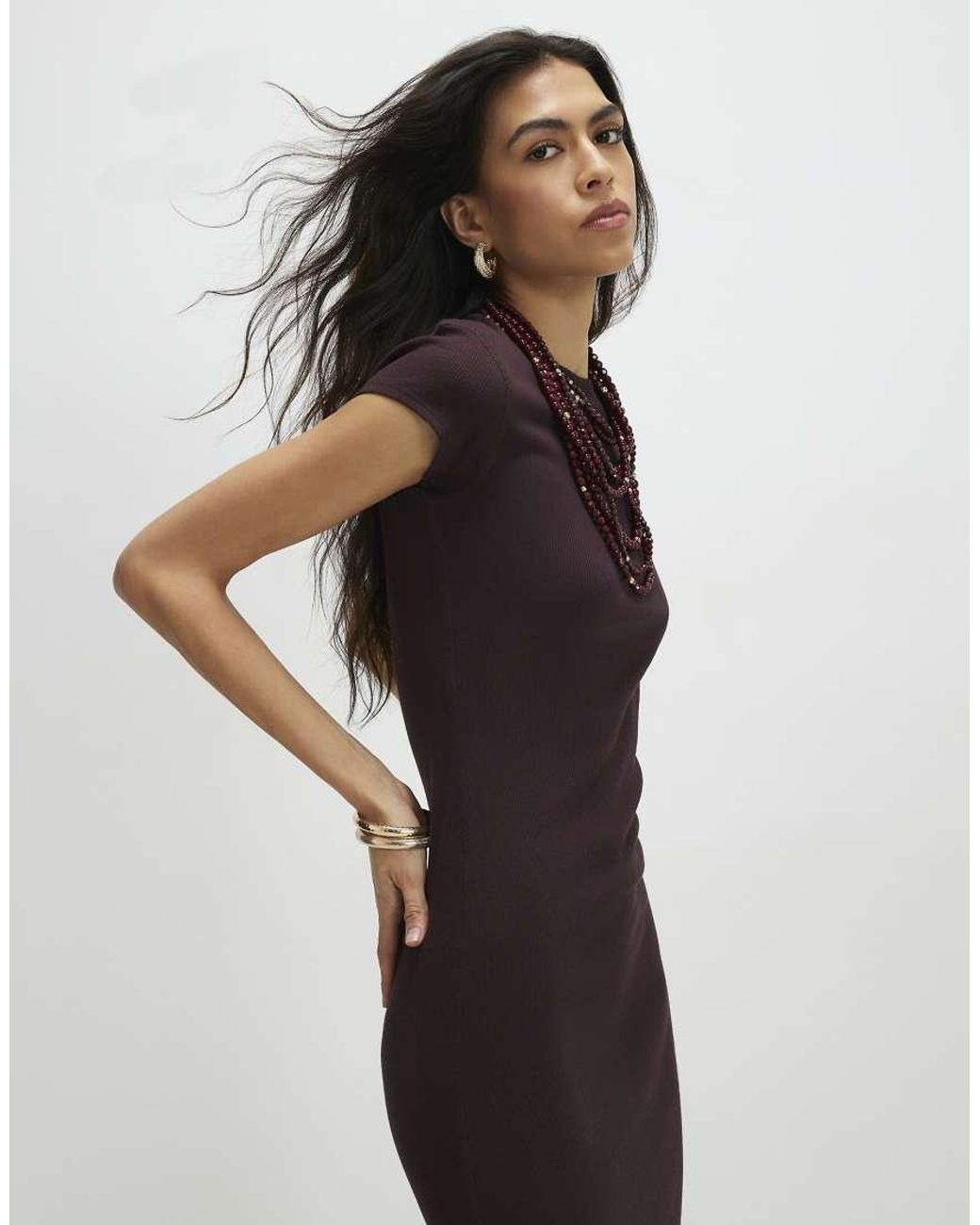 River Island Black Cotton Blend Cap Sleeve Midi Dress