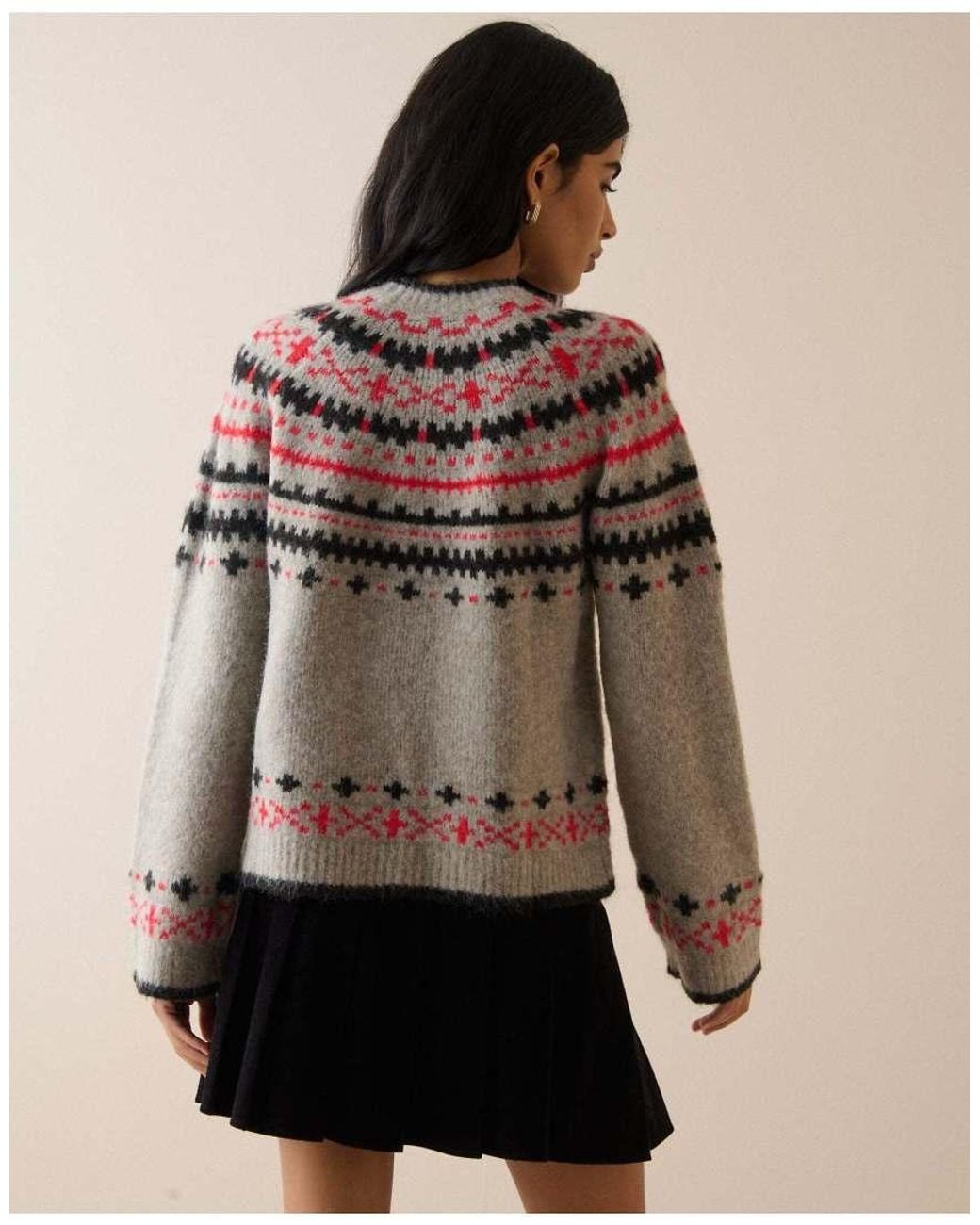 Nobody's Child Brown Fair Isle Print Knitted Jumper