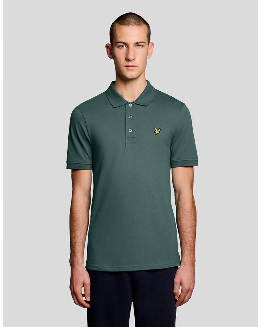 Lyle & Scott Green Ss Polo Shirts Plain Polo Shirt for men