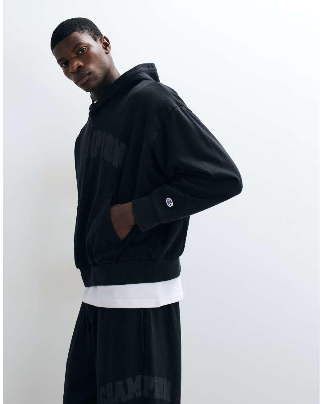 Champion Blue Future Memories Oversized Hoodie for men
