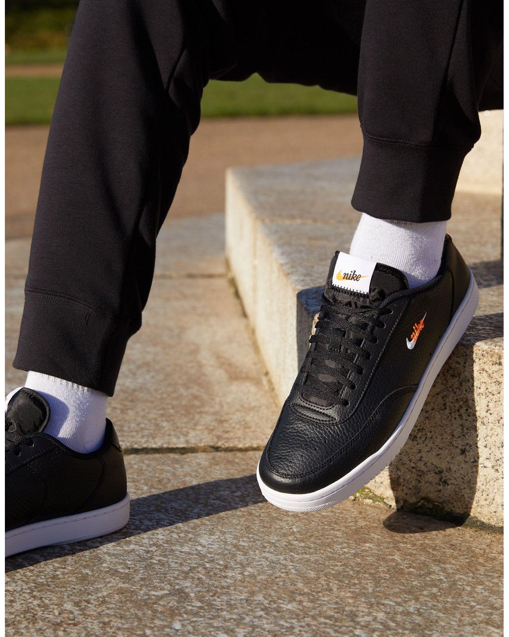 Nike Leather Court Vintage Premium Men's Shoe in Black for Men | Lyst  Australia