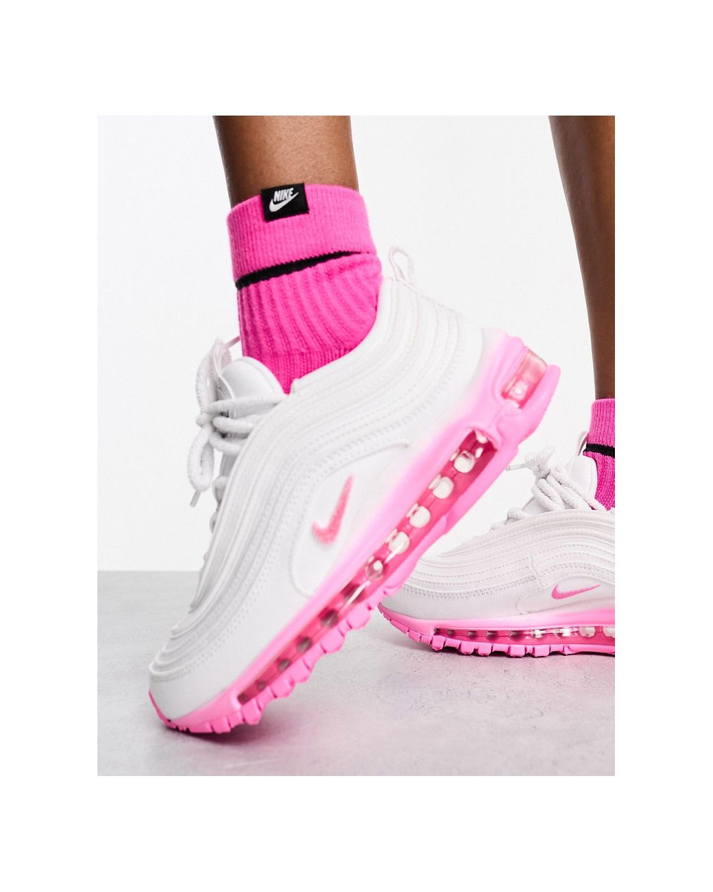 Pink nike max 97 hot sale