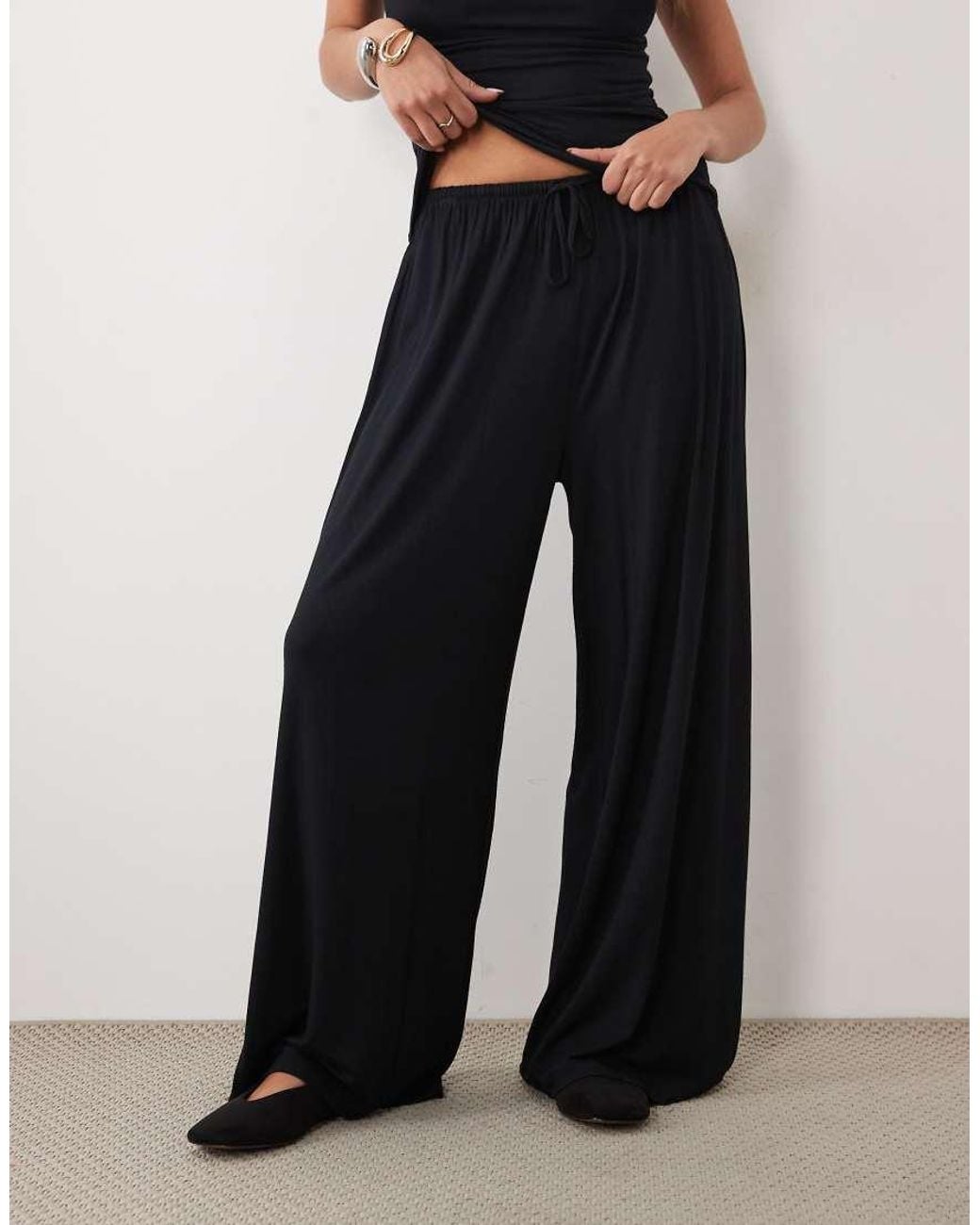 Gina Tricot Black Co-ord Lounge Trousers