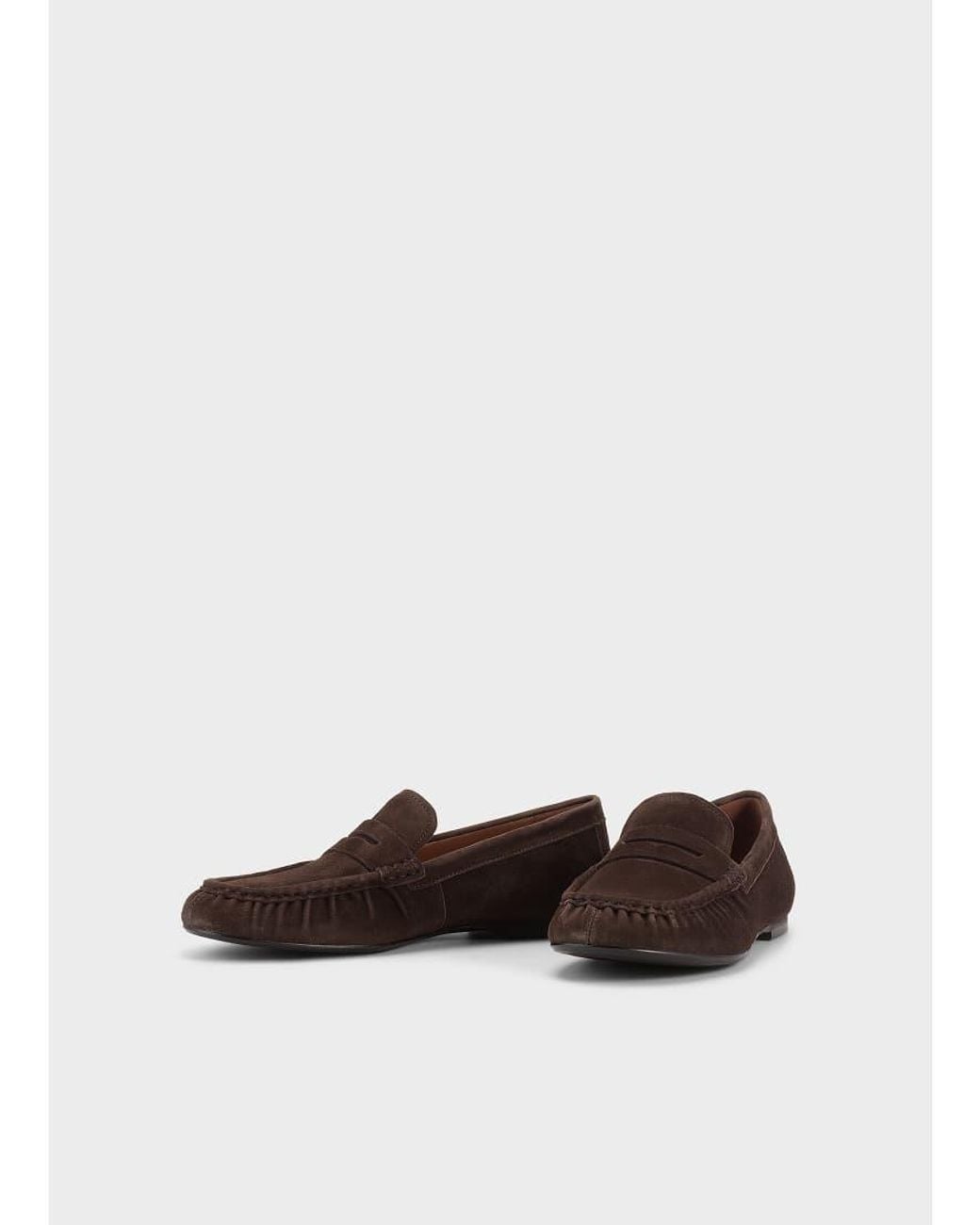 Vagabond White Shoemakers Aleya Suede Ruched Penny Loafer