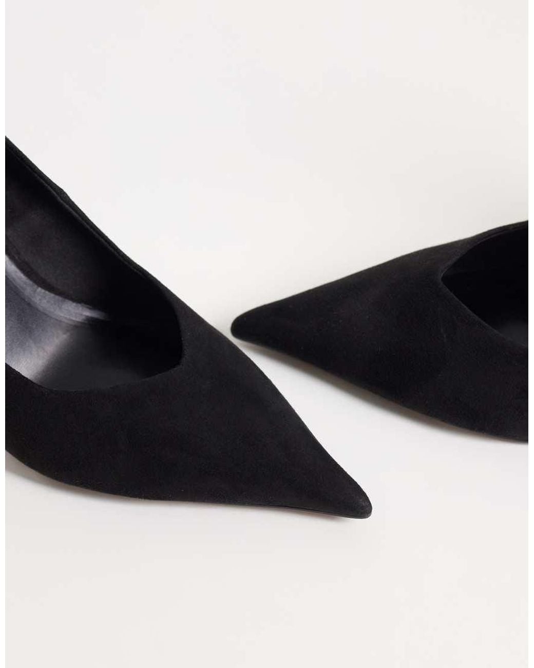 ASOS Black Prague Pointed Stiletto High Heel Court Shoes
