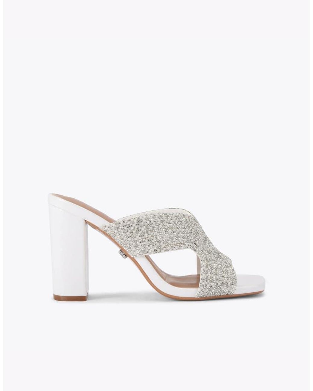 Carvela Kurt Geiger White Paparazzi Block Sandals