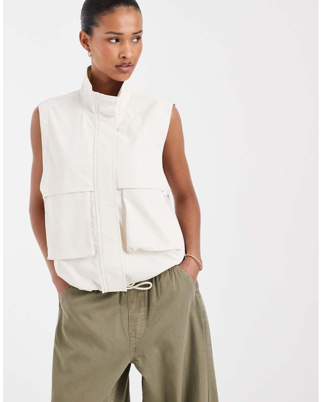 JJXX Natural Funnel Neck Gilet