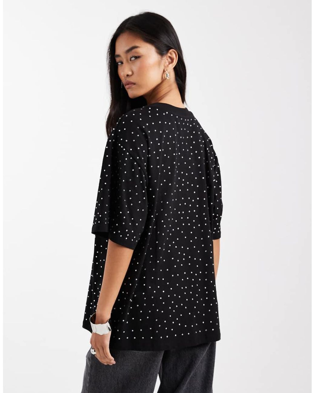 ASOS Black Ded Oversized T-shirt