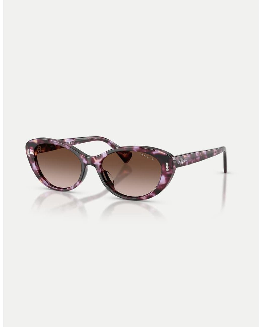 Ralph Brown Oval Sunglasses With Lens