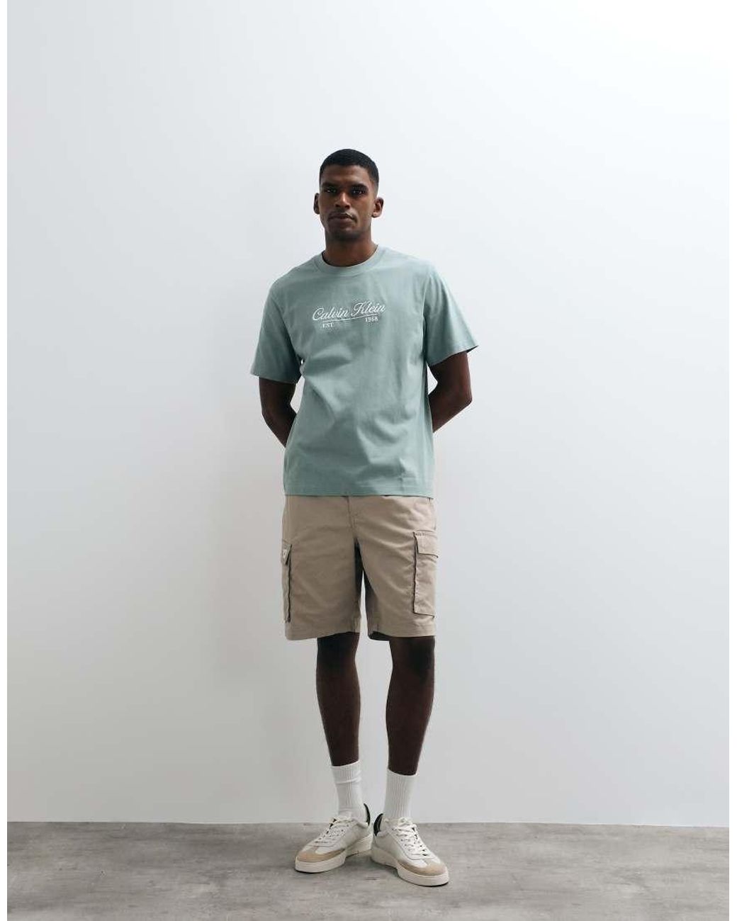 Calvin Klein Green Centre Script T-Shirt