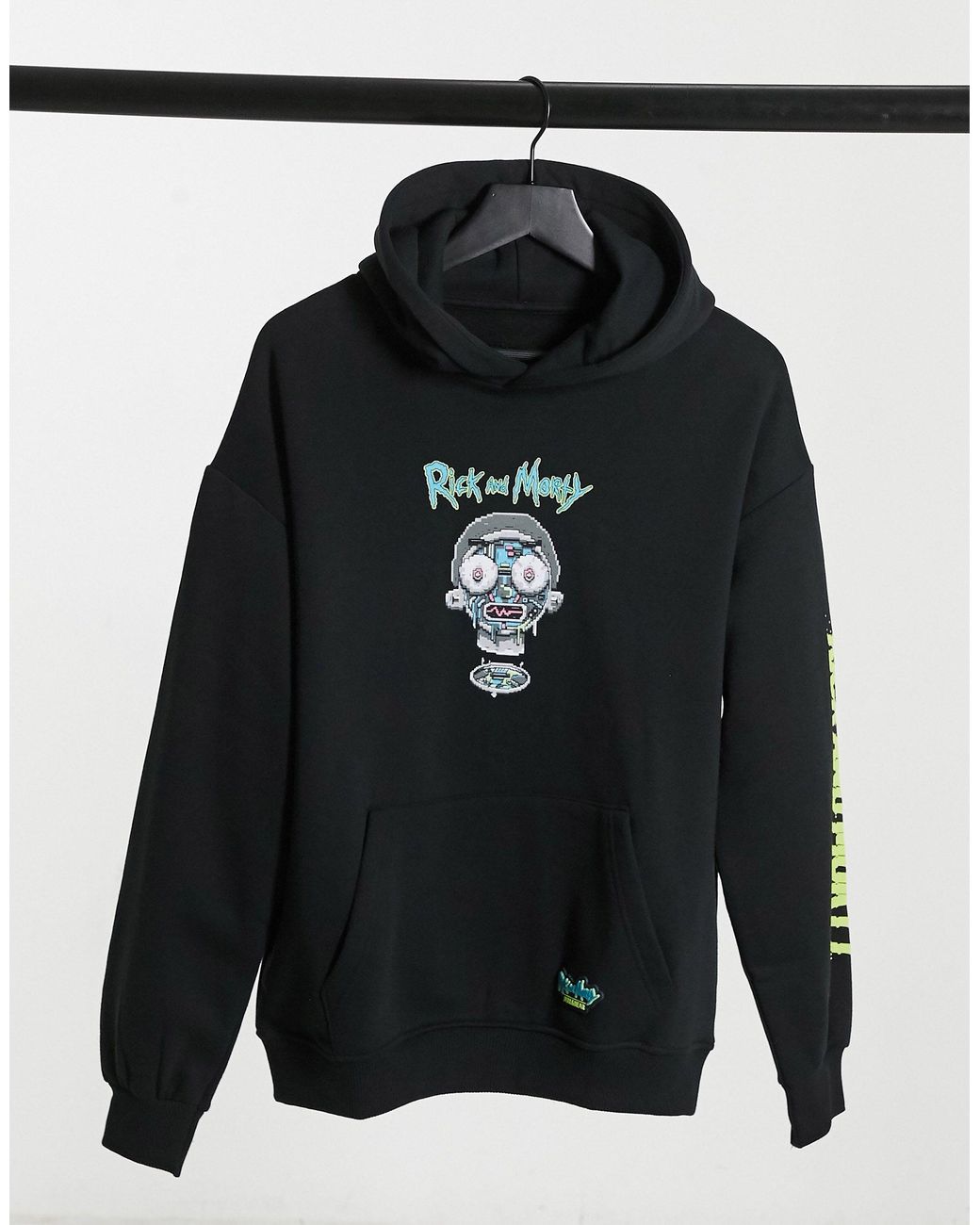 Pull&Bear Rick And Morty Hoodie in Black for Men | Lyst