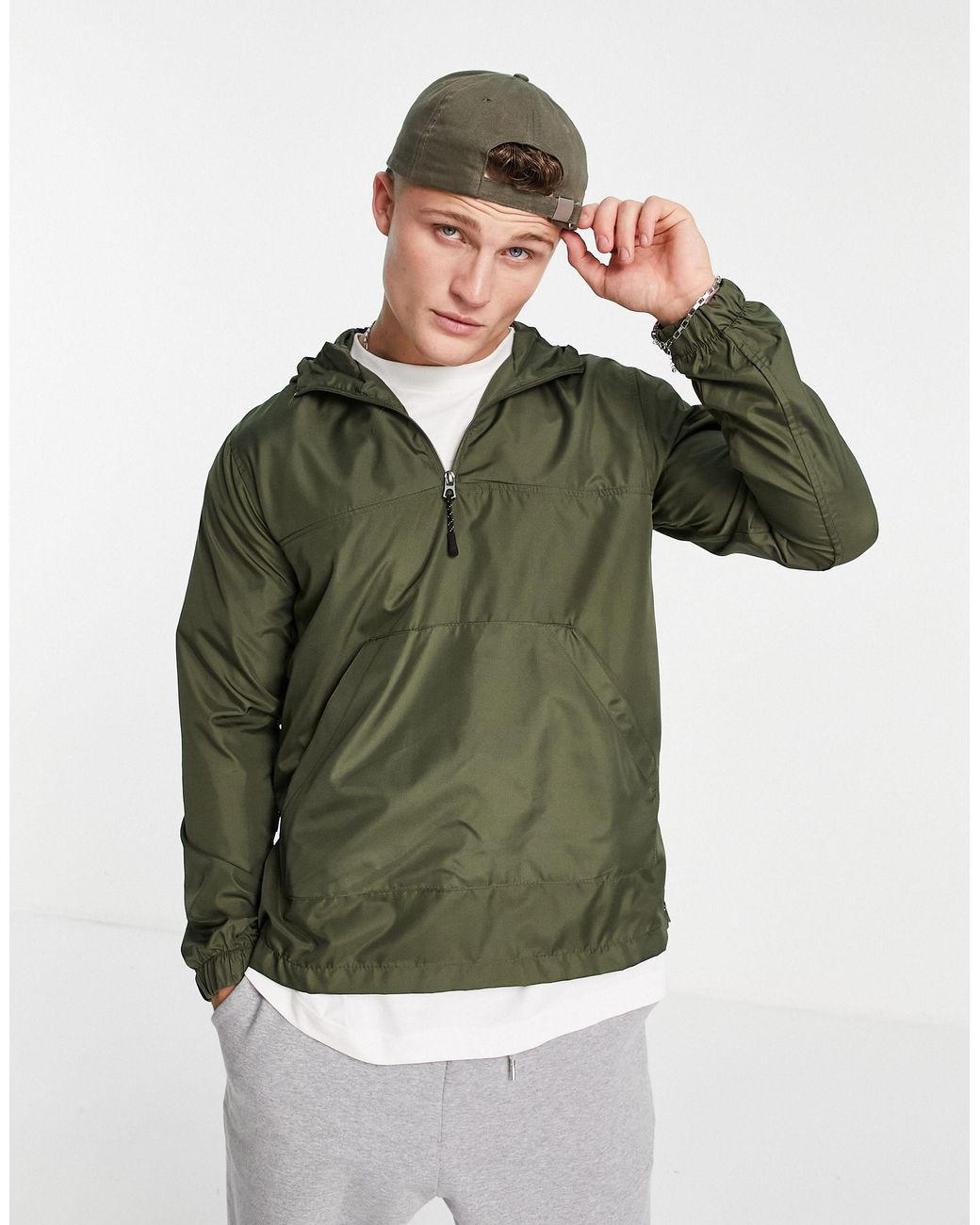 half jacket with cap