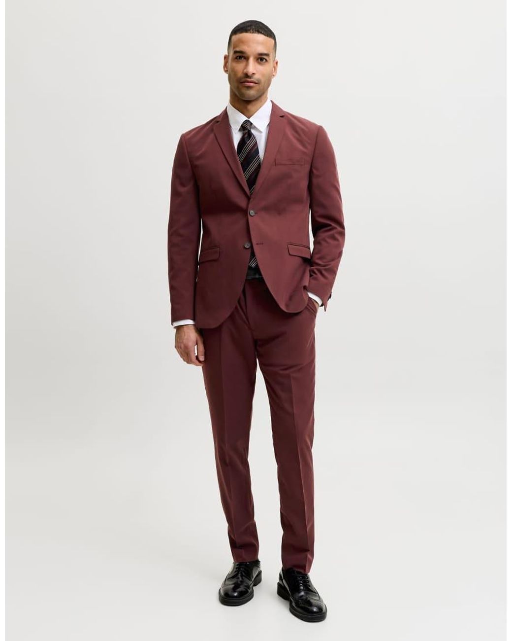 Jack & Jones Red Franco Super Slim Fit Single Breasted Blazer for men