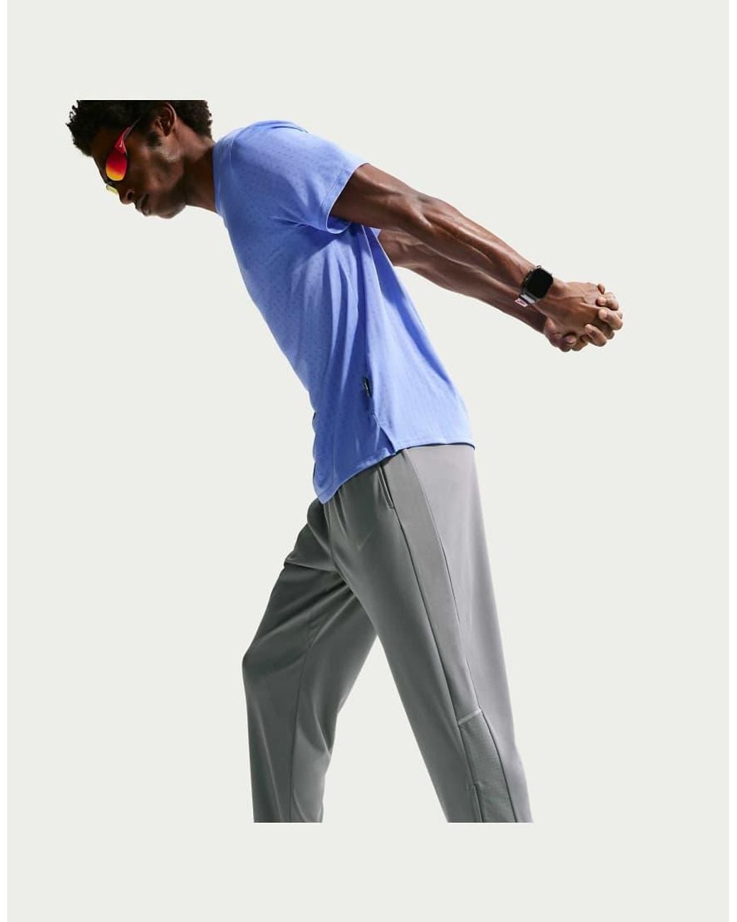 Nike Blue Miler Dri-fit Knit Trousers for men