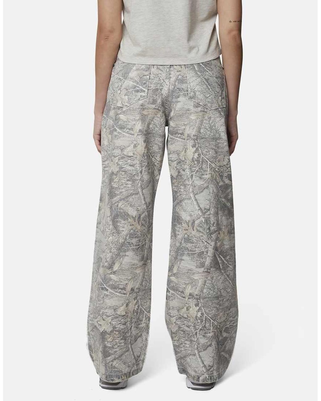 Good For Nothing White Baggy Camo Print Denim Jeans
