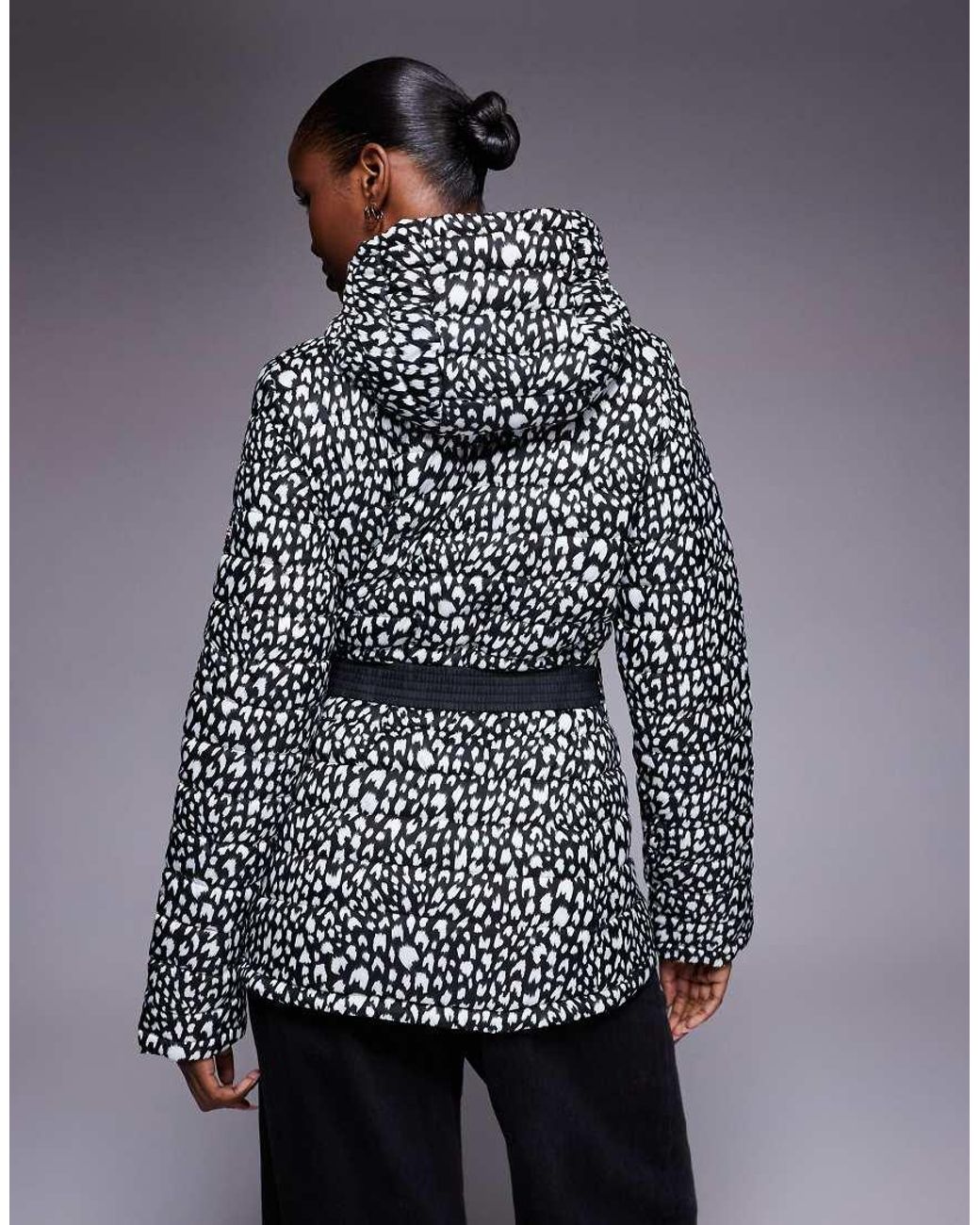 Barbour Gray Printed Jada Puffer Jacket