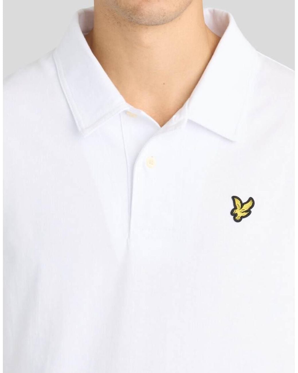 Lyle & Scott White Ss Polo Shirts Relaxed Jersey Polo Shirt for men