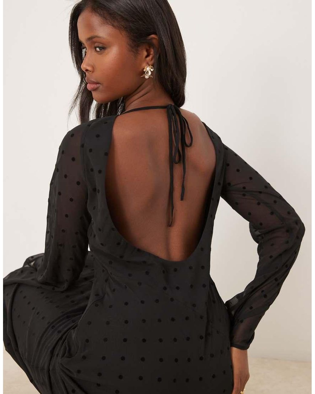 ASOS Multicolor Chiffon Angel Sleeve Maxi Dress