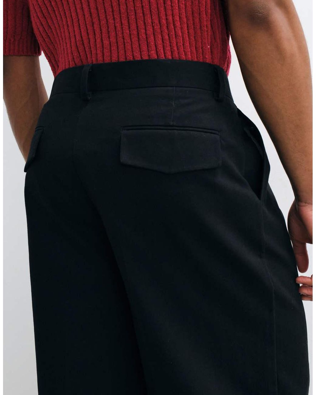 ASOS Pink 100% Cotton Heavyweight Tailored Wide Leg Pants for men