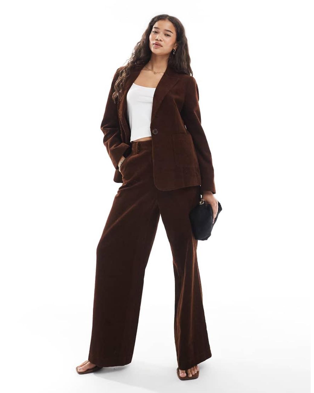 New Look Brown Co-ord Cord Blazer