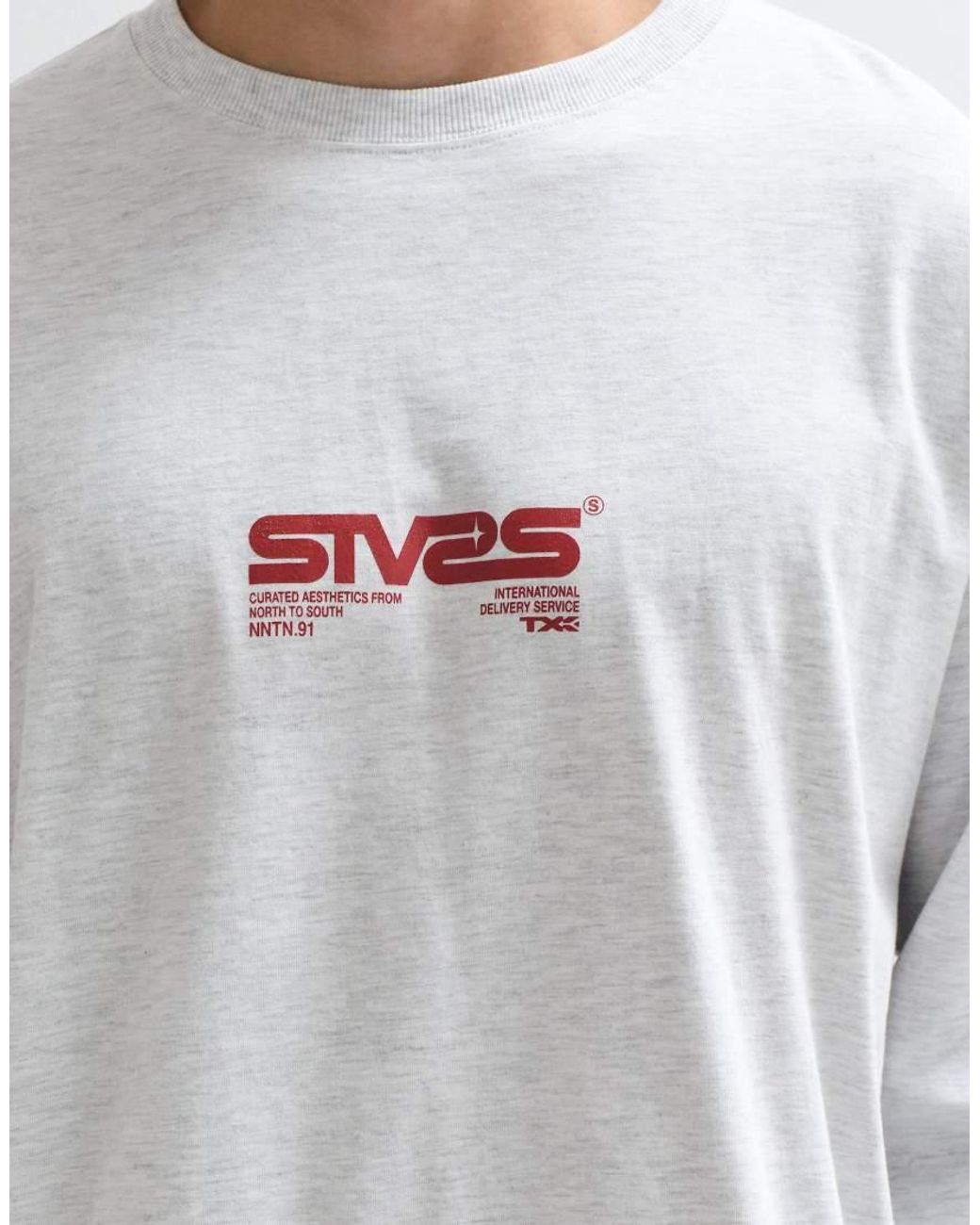 Cotton On White Boxy Fit Graphic Long Sleeve T-shirt for men