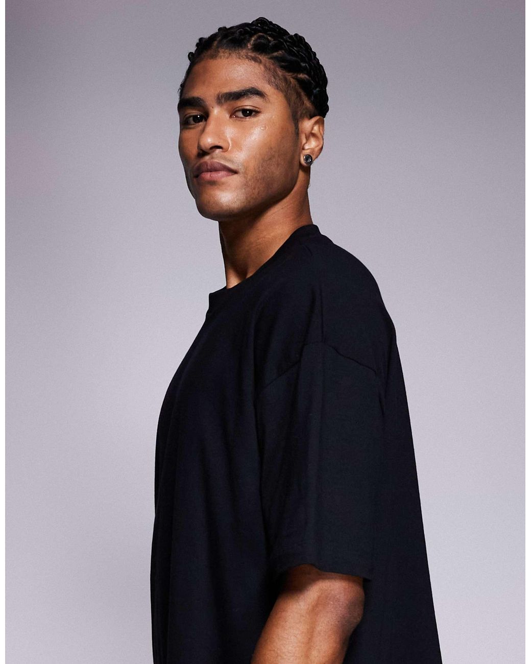 ASOS – basic-t-shirt in Black für Herren