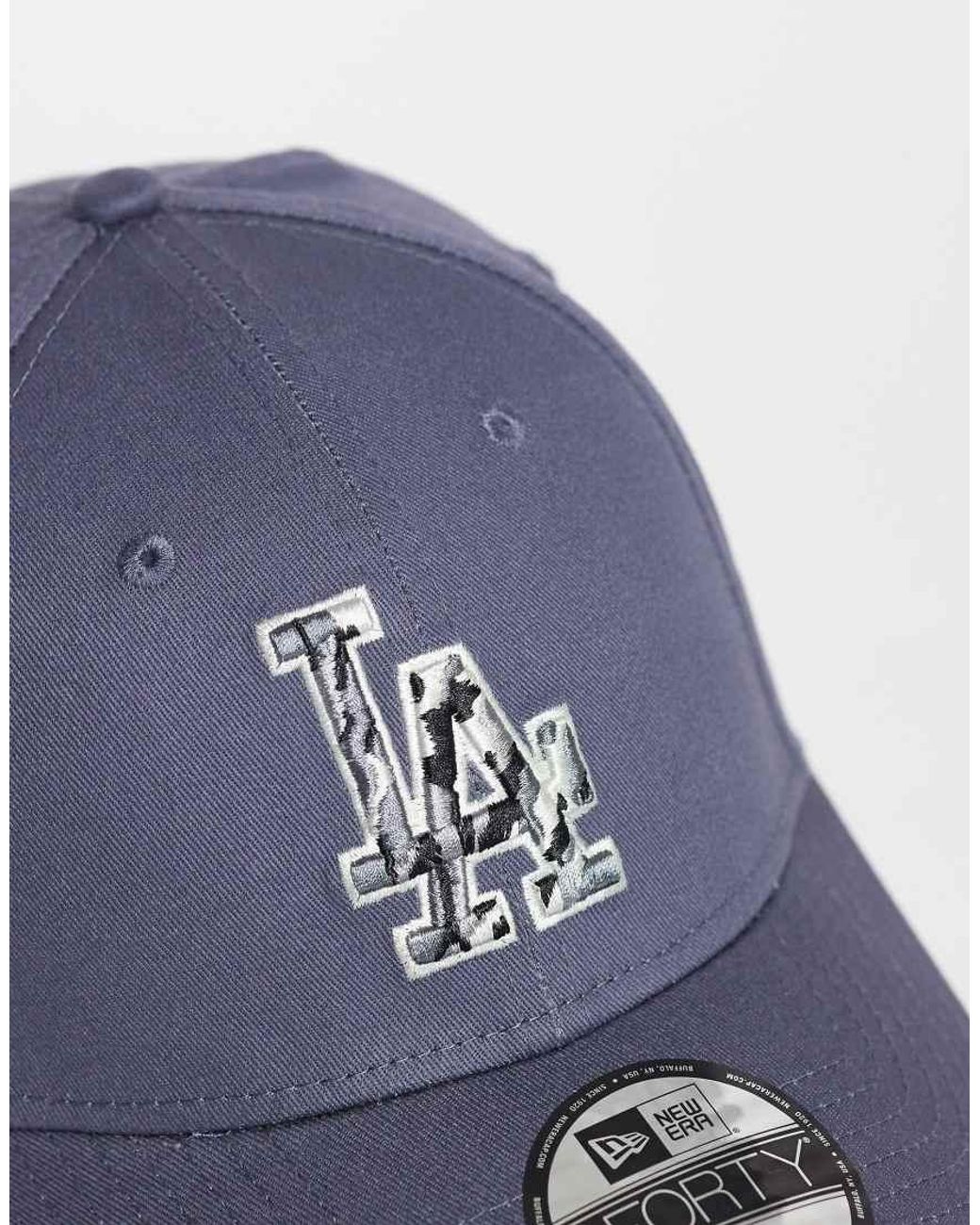 KTZ Blue La Dodgers 9Forty Outline Infill Printed Logo Cap for men
